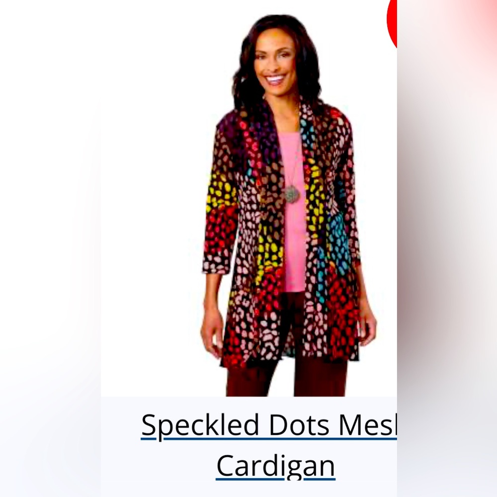 Speckled Dot Mesh Cardigan